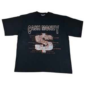 Vintage 90s Cash Money Records T Shirt
Men's 2XL Black Lil Wayne Rap Tee
Birdman